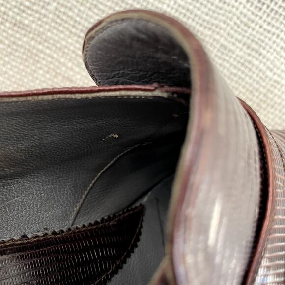 John Weitz Genuine Lizard Dress Loafers, Slip on, Pointed toe, Men's 9 - Picture 11 of 12